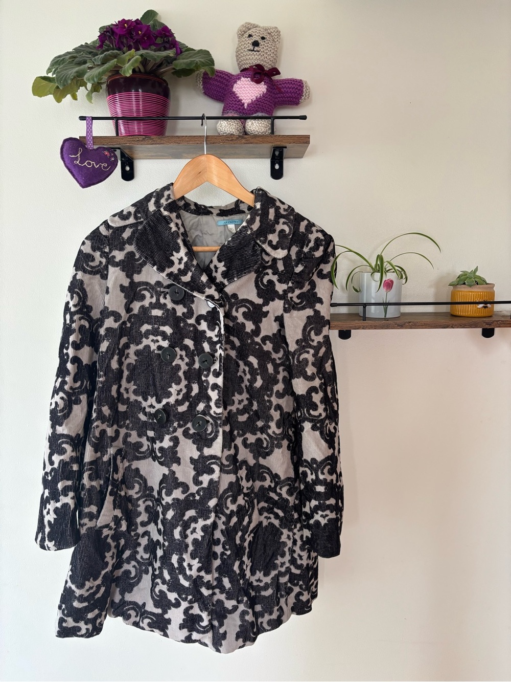 Leifnotes Anthropologie Hesa Damask Corduroy Coat